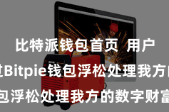 比特派钱包首页  用户不错通过Bitpie钱包浮松处理我方的数字财富