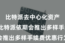 比特派去中心化资产管理 比特派依期会推出多样手续费优惠行为
