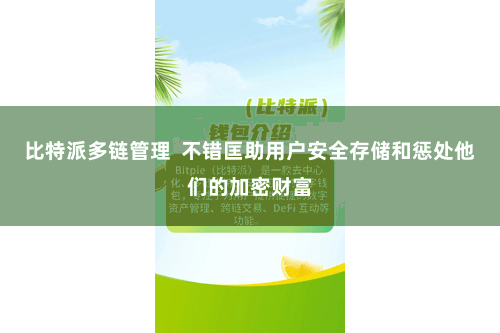 比特派多链管理  不错匡助用户安全存储和惩处他们的加密财富
