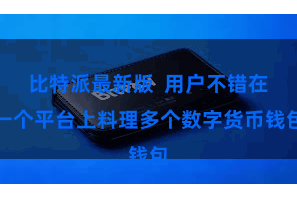 比特派最新版  用户不错在一个平台上料理多个数字货币钱包
