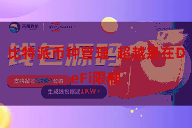 比特派币种管理  超越是在DeFi限制